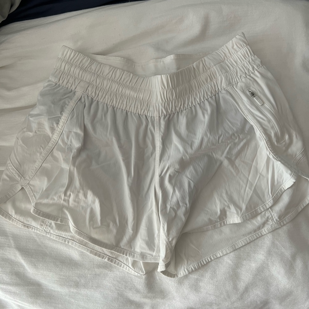 Lululemon White Athletic Shorts